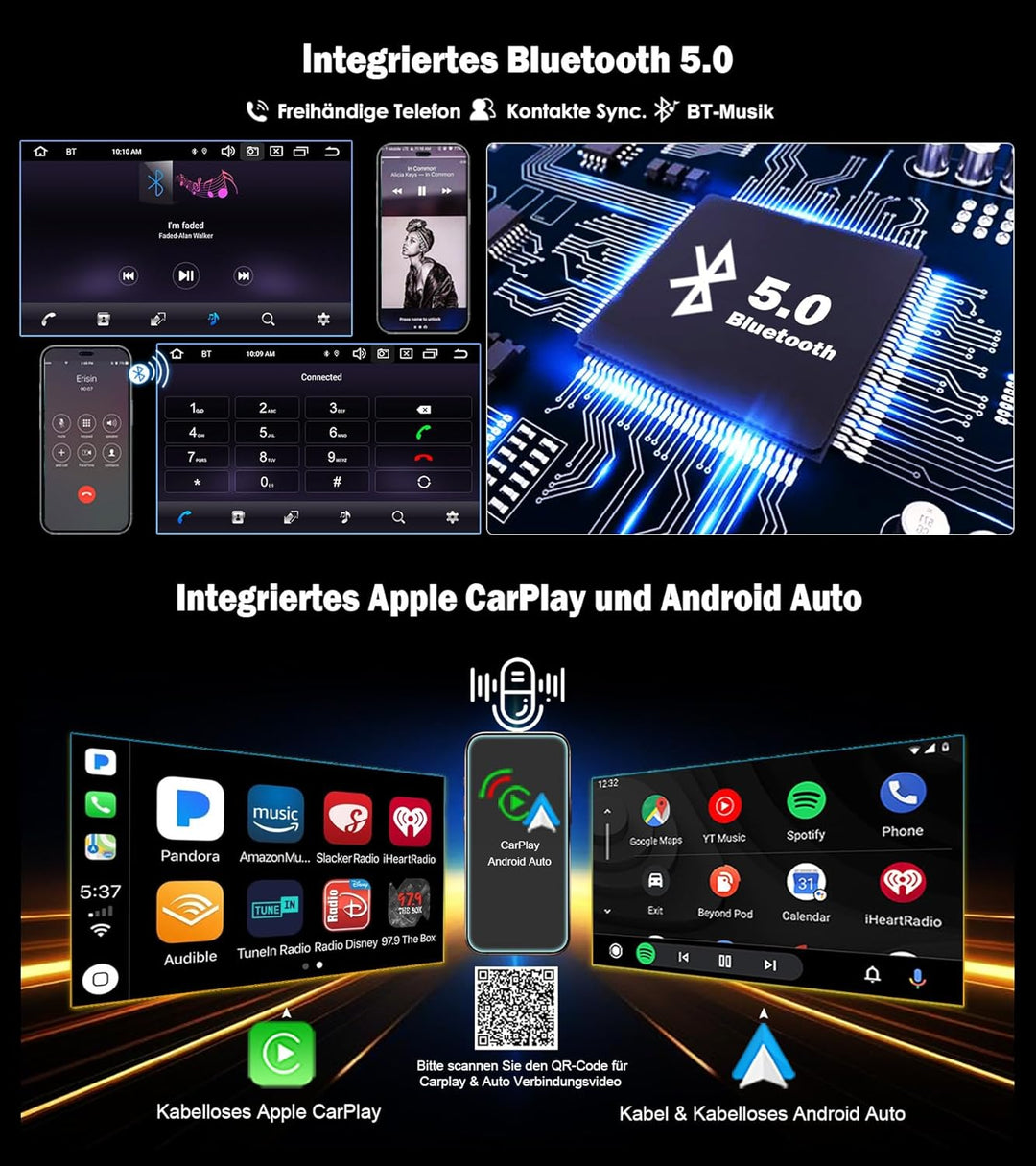 Erisin 7 Zoll 8-Kern 4GB+64GB Android 14 Autoradio GPS Navigation Für Mercedes Benz E Klasse W211 CL