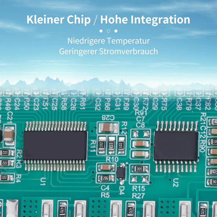 16S BMS 51,2V 30A LiFePO4 PCB-Schutzplatine mit Balancerleitung und NTC, gemeinsamem Anschluss, zehn