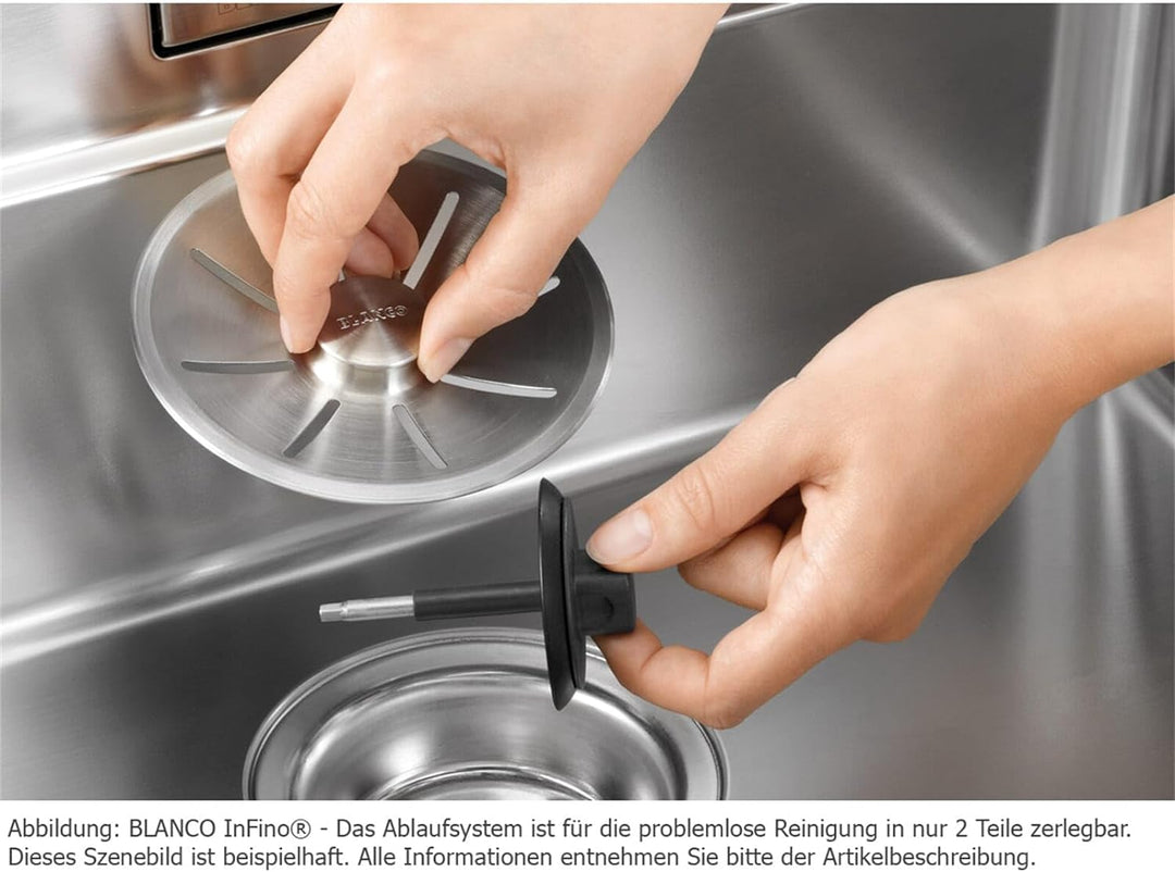 BLANCO ANDANO 340/180-IF | Edelstahl | Einbauart: Einbau von Oben & Flächenbündig | Grosses Hauptbec