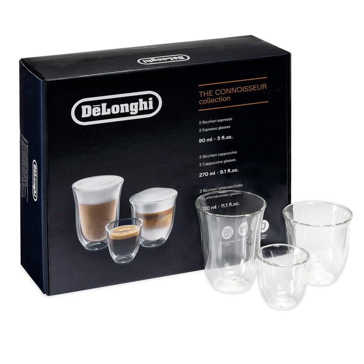 De'Longhi 5513296671 DLSC302 Delonghi Fancy Box Thermogläser, aus Glas, 1 liters , 6er-Set, transpar