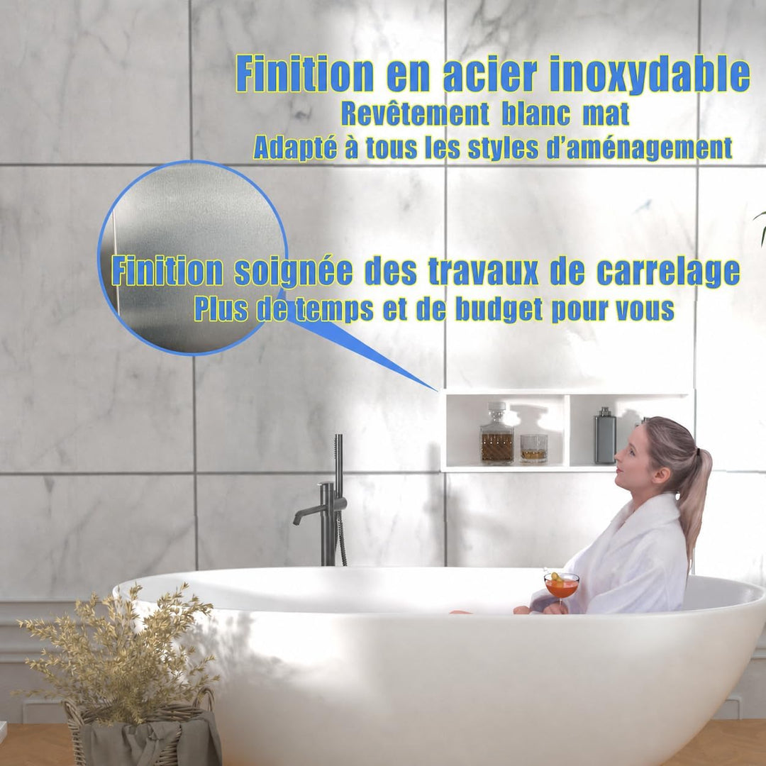 Edelstahl Wandnische dusche zur Aufbewahrung Duschablage Unterputz,Einbaunische Wand Eingebaut,Dusch