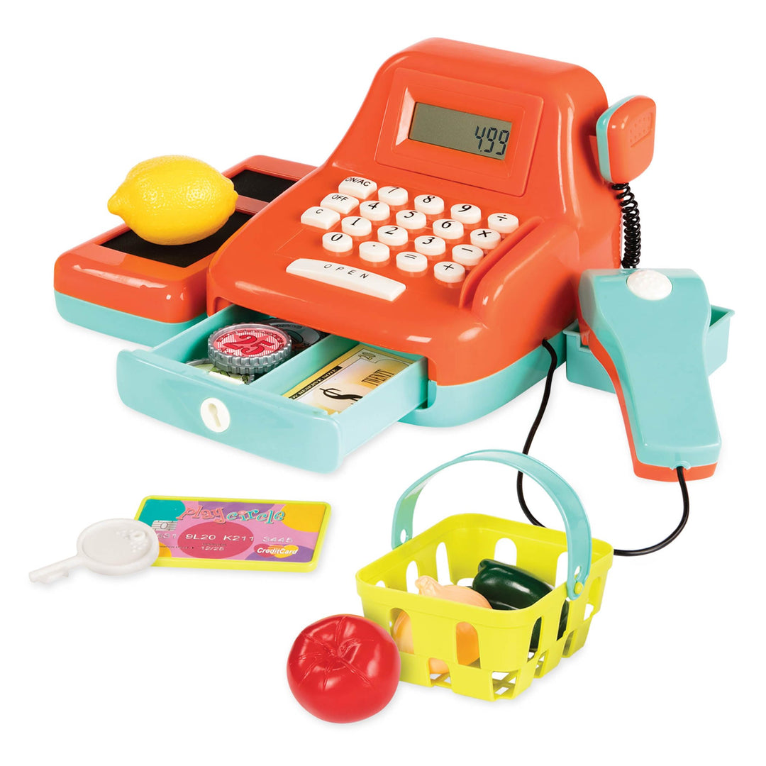 Battat Spielkasse Kinder mit Scanner und Sound, Kasse Spielzeug, Spielzeugkasse, elektronische Super