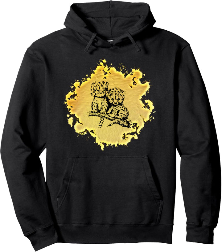 Gepard Motiv Raubkatzen Afrika Katzen Tiere buntes Geparden Pullover Hoodie