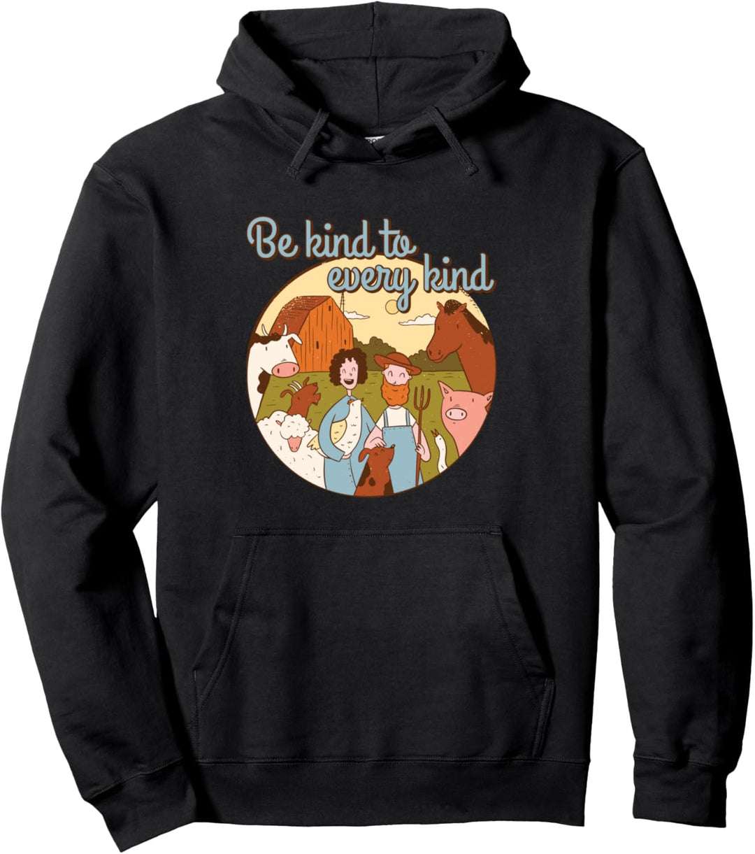 Vegan Bee Kind To Every Kind Animal Meat Vegetarian Vegan Pullover Hoodie