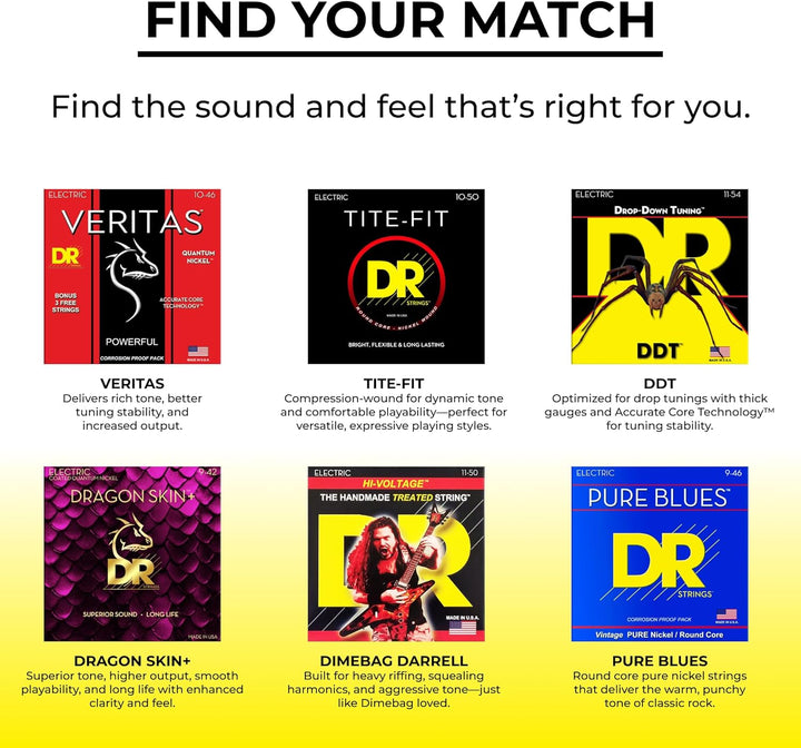 DR Strings Hi-Def Neon Red Electric Heavy 11-50 rot, 11-50 rot