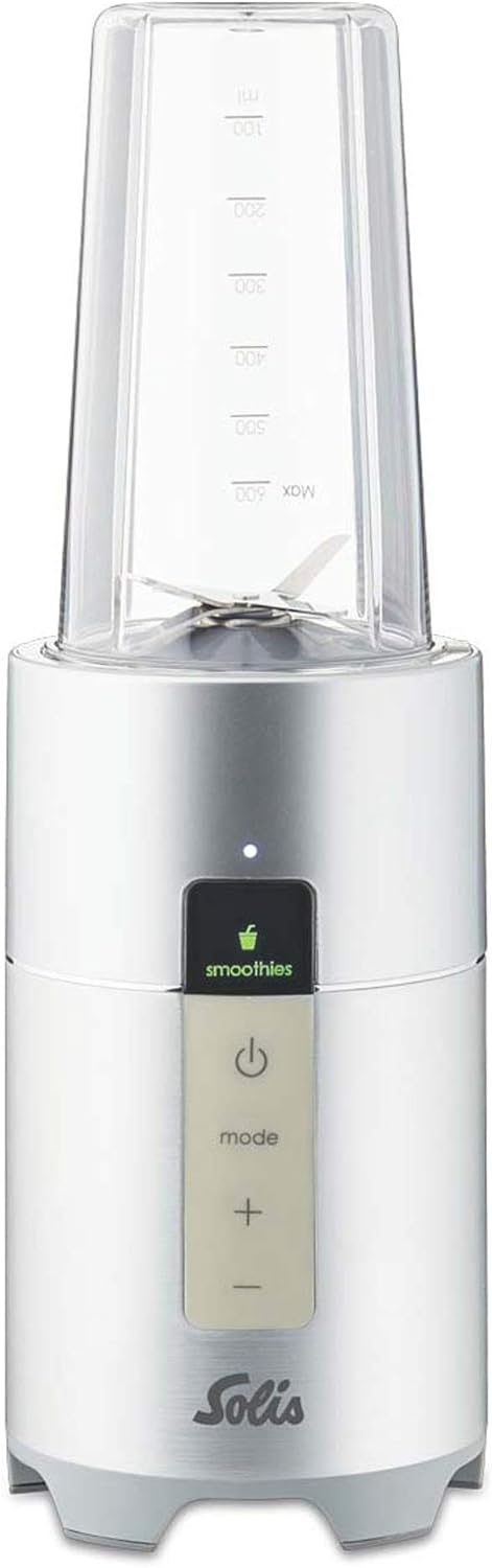 Solis Perfect Blender Pro Slim 8327 - Smoothie Maker aus Edelstahl - Mit Reinigungsfunktion - Mit Ei