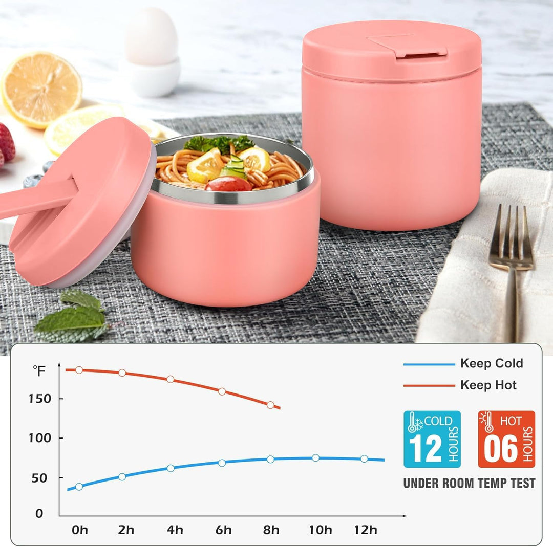 Itslife Thermobehälter für Essen 350ml Edelstahl Warmhaltebebehälter, Auslaufsicherer Lunchbehälter