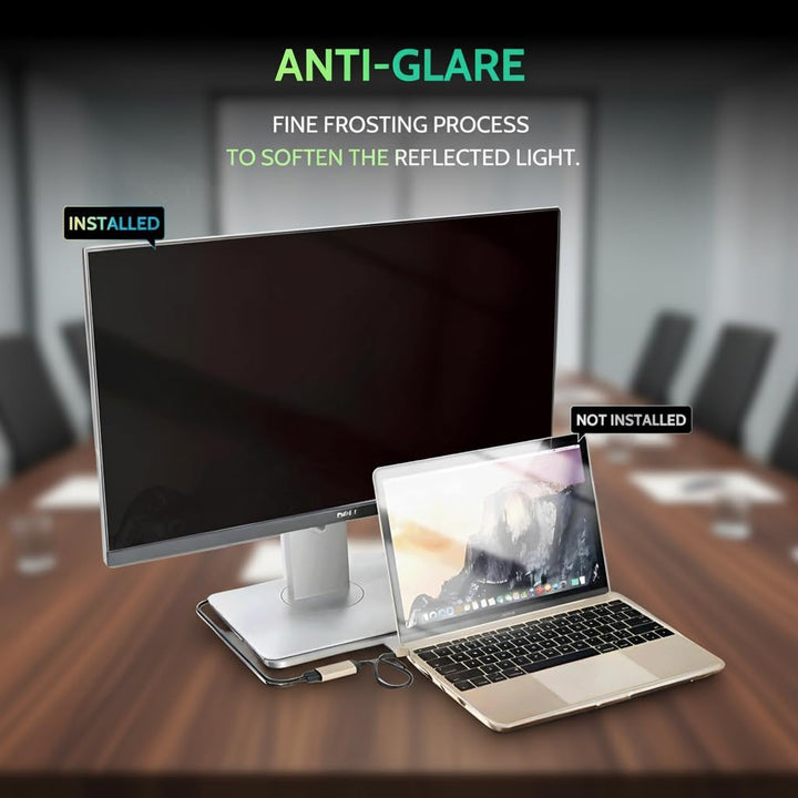 23.8 Zoll 16:9 Bildschirm Blickschutzfilter für Computer Monitor,Anti-Blaulicht Blendfrei Abnehmbare