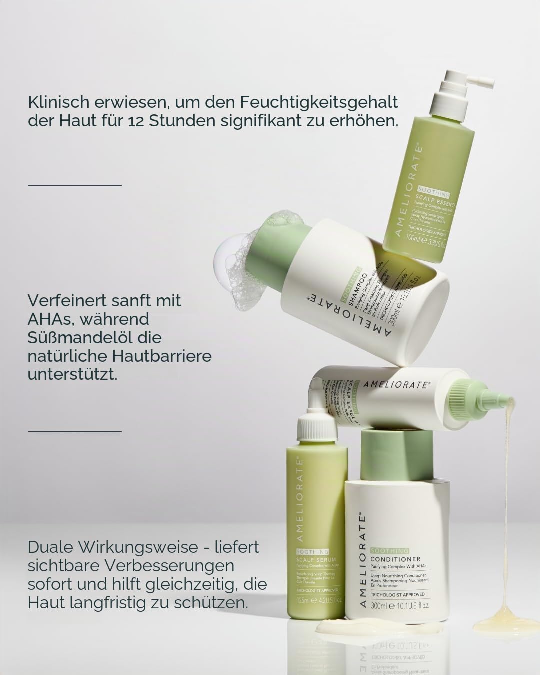 AMELIORATE Soothing Scalp Exfoliant 125ml | Gentle Scrub for Dry, Flaky, Itchy Scalp Relief | Remove