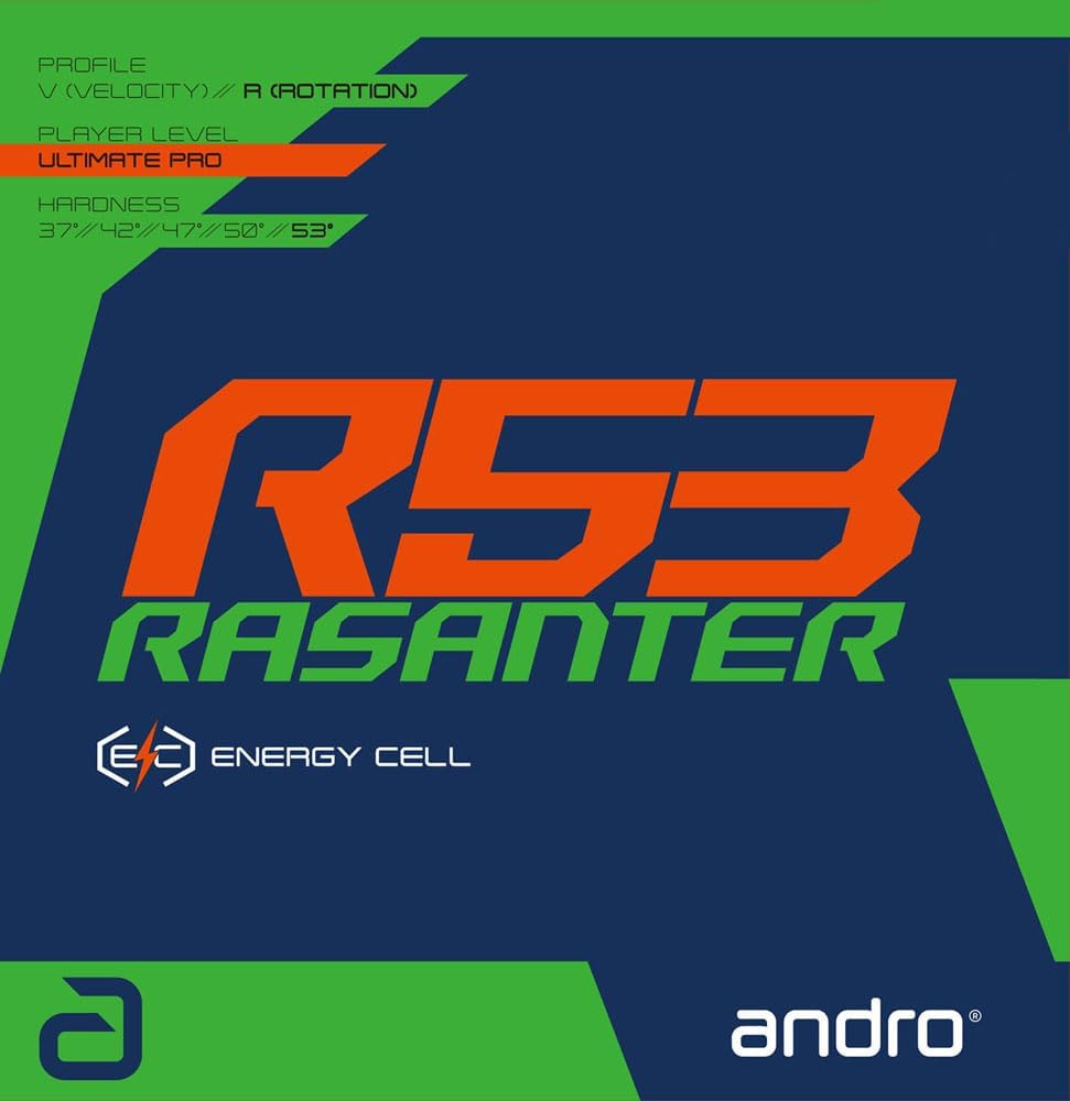 ANDRO Belag Rasanter R 53 Schwarz 2,3 mm, Schwarz 2,3 mm