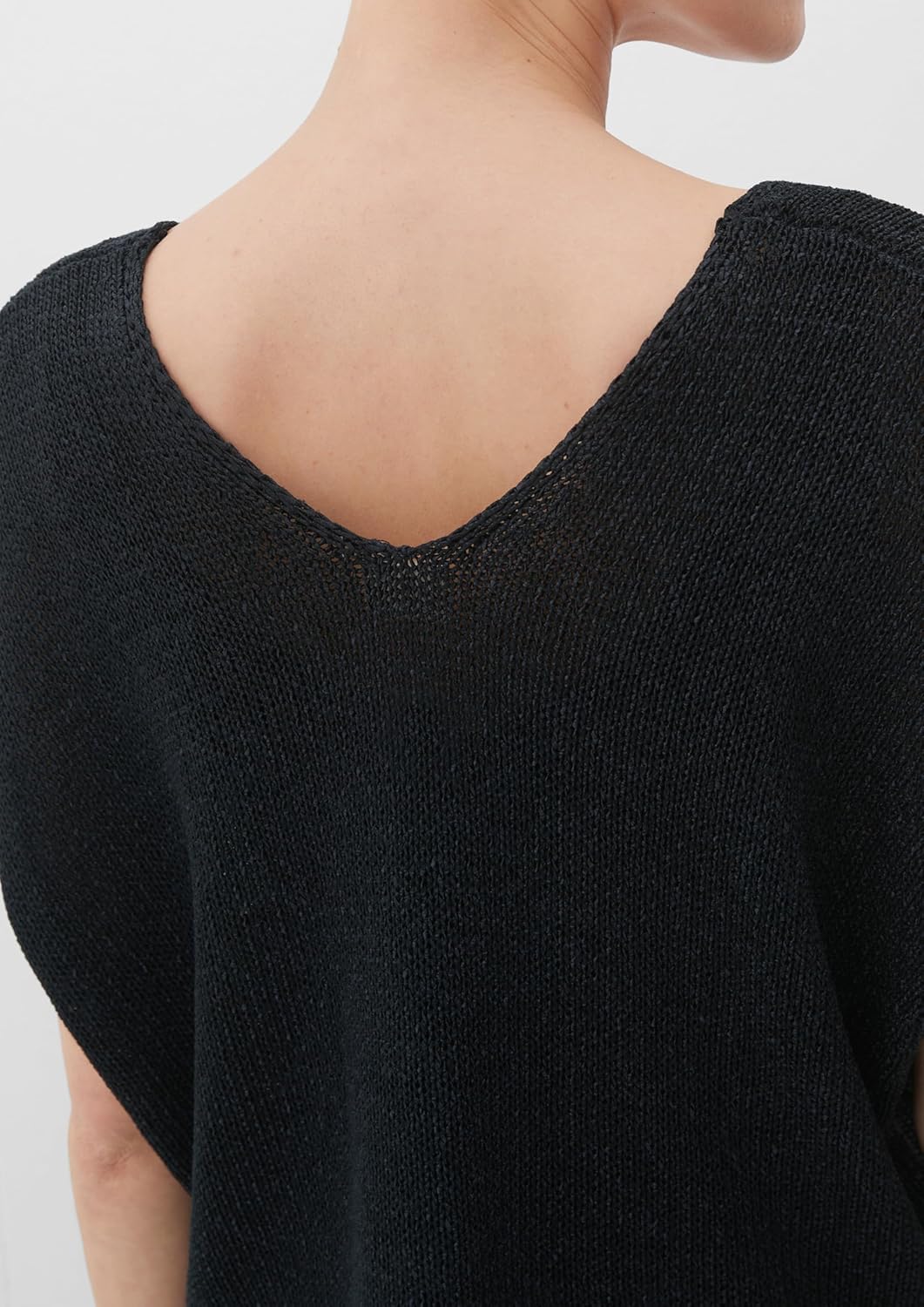 s.Oliver BLACK LABEL Ärmelloser Strickpullover 44 Schwarz, 44 Schwarz