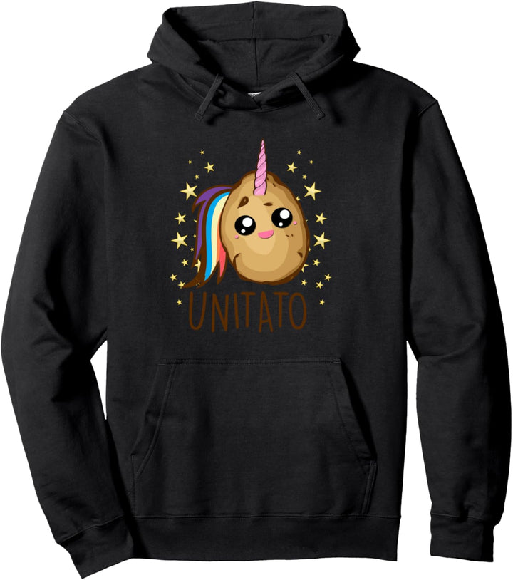Funny Potato Unicorn Graphic Design Cute UNITATO Gift Pullover Hoodie