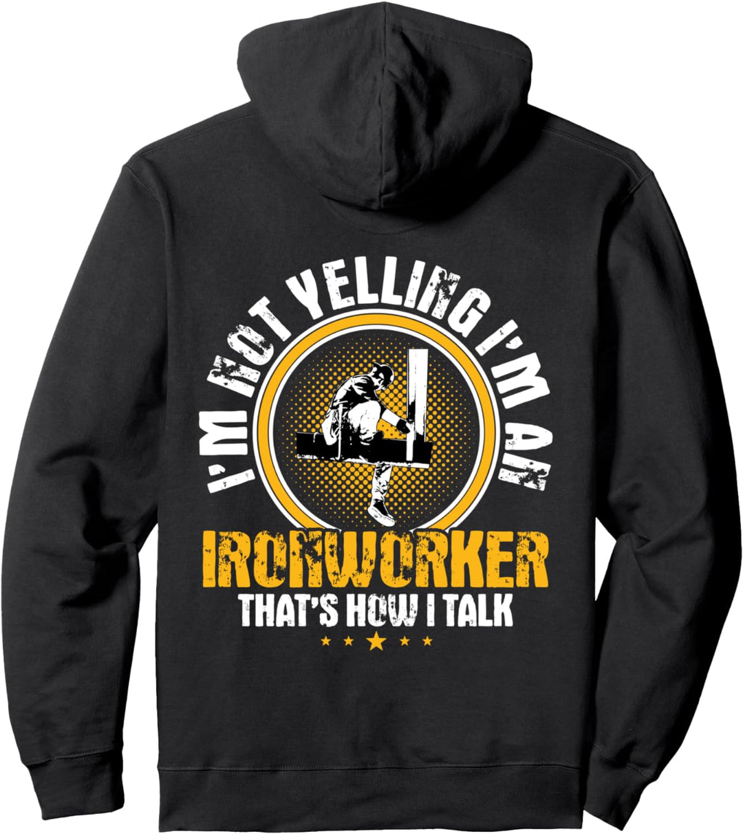 Ironworker Design auf der Rückseite der Kleidung Pullover Hoodie