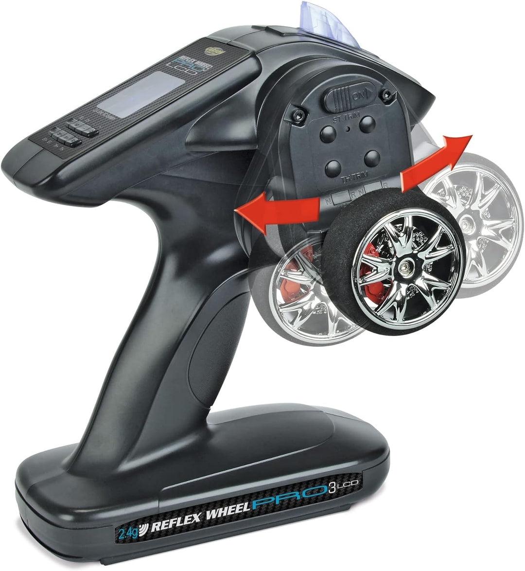 Carson 500500055 500500055-FS 3K Reflex Wheel Pro 3 LCD 2.4 Bec,Tamiya KIT kompatibel, Modellbau, Zu