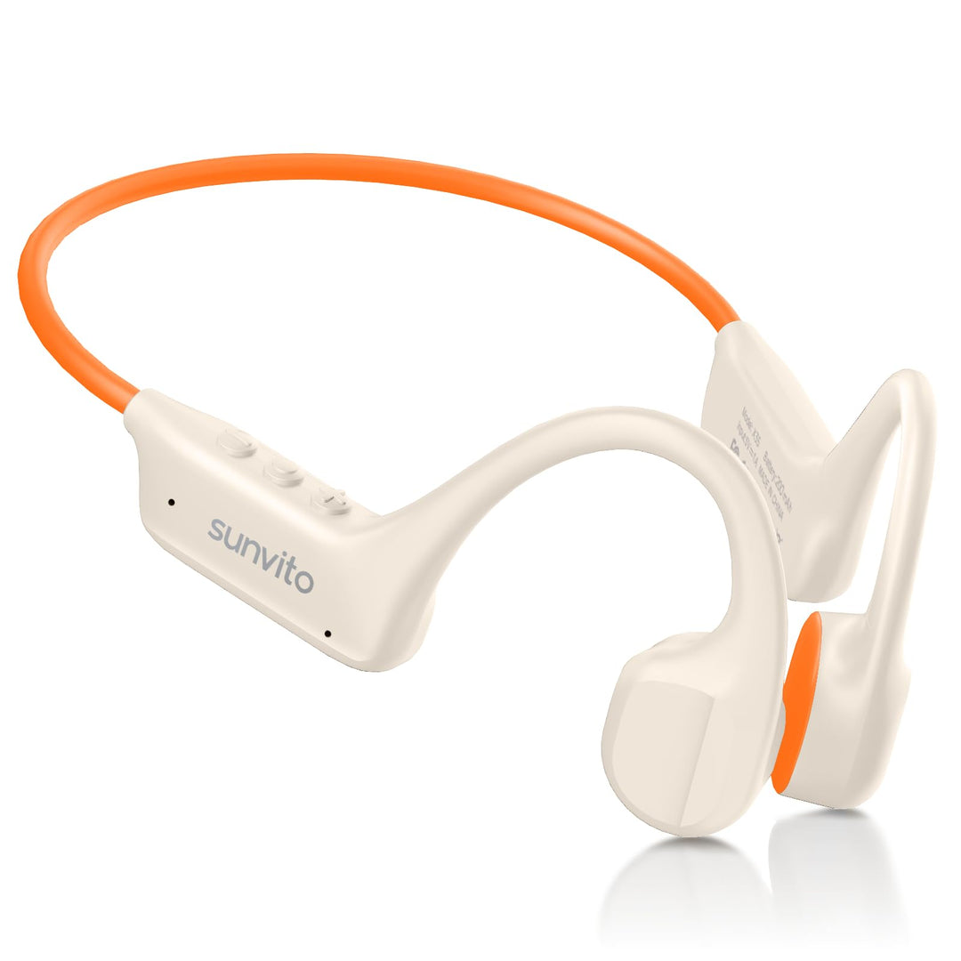 Knochenleitung Kopfhörer Bluetooth 6.1, IPX7 wasserdichte Open-Ear Kopfhörer mit Mikrofon, leichte B