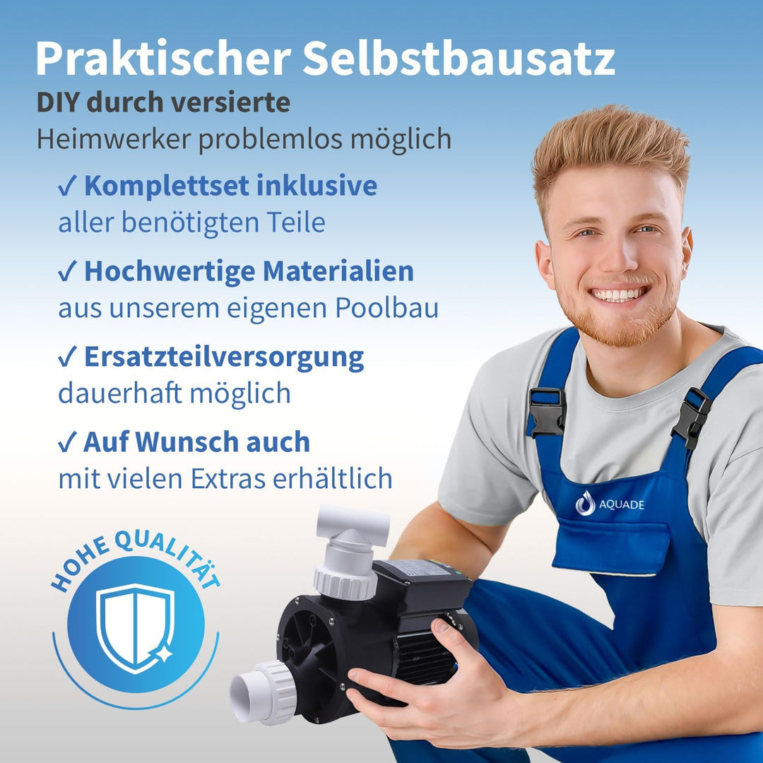 Whirlpool Bausatz Set Pumpe Lüftregler Schlauch Schraubgriff Seitendüsen uvm