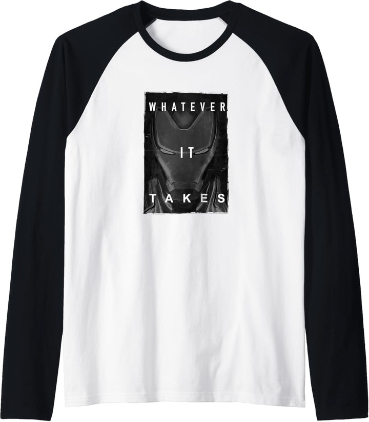 Marvel Iron Man Close Up Poster Whatever It Takes Raglan
