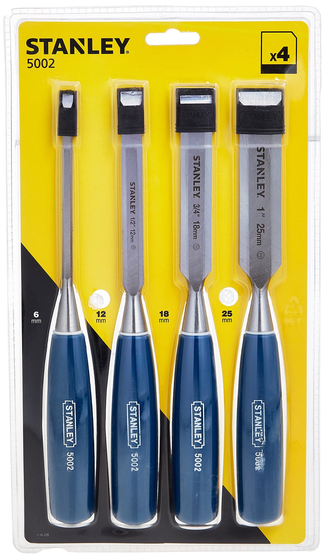 Stanley 0-16-129 Meissel-Set, 6/12 / 18/25 mm, 4 Stück