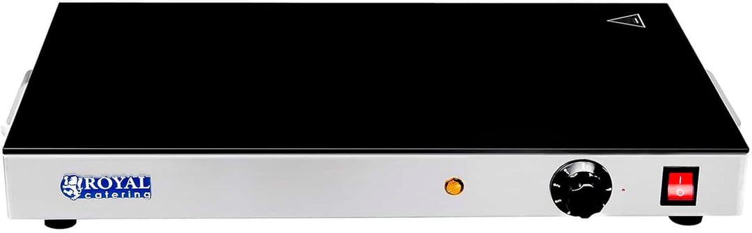 Royal Catering - RCHP-500G - Warmhalteplatte - 260 W - Glasoberfläche - 53,0 x 32,5 cm