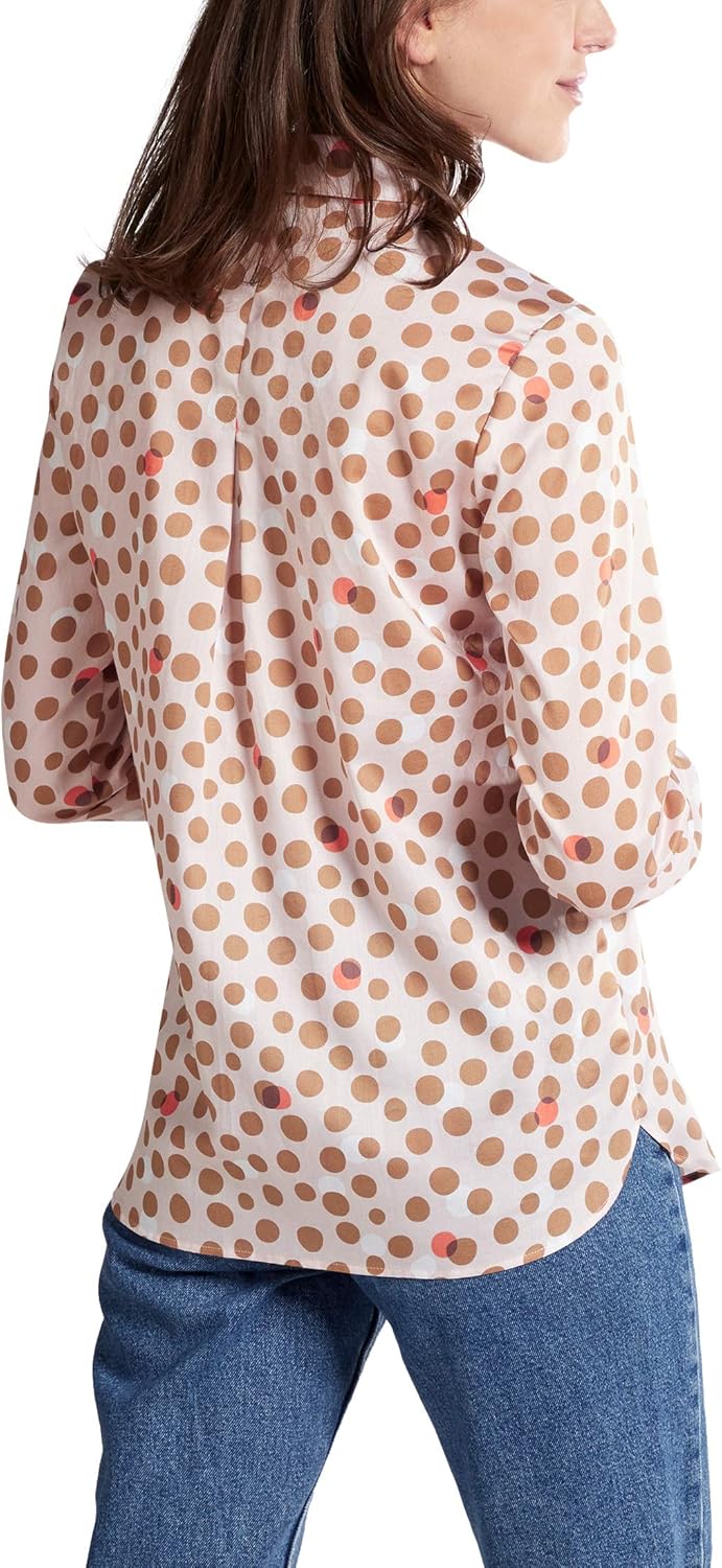 eterna Modern Fit Bluse Langarm Hemdkragen Muster braun 40 Braun, 40 Braun