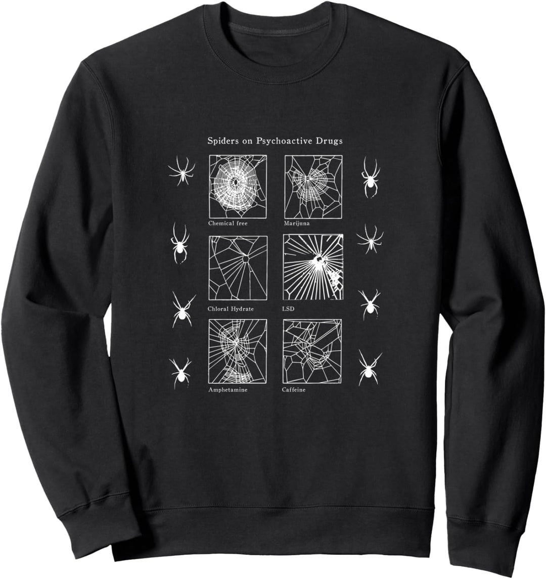 Spiders On Psychoactive Drugs Occult Witch Goth Wicca Sweatshirt