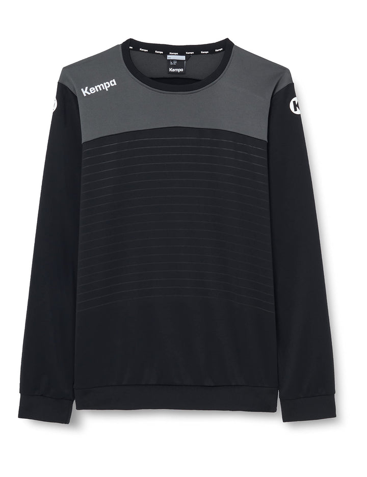 Kempa Unisex Kinder Emotion 2.0 Longsleeve Kinder Longsleeve, Schwarz/Anthra