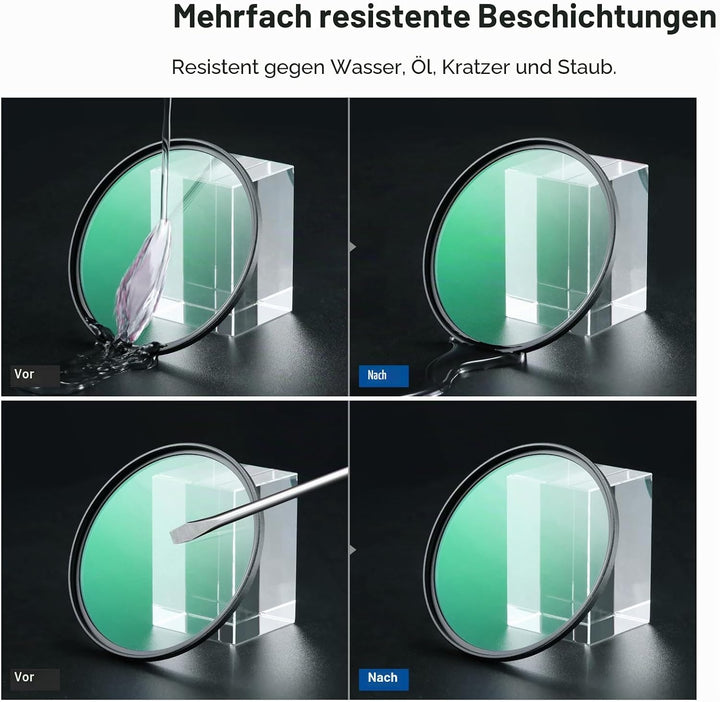 NEEWER 52mm 1/4 &amp; 1/8 Black Diffusion Filter für einen filmischen Nebeleffekt, 2er Set mehrfach besc