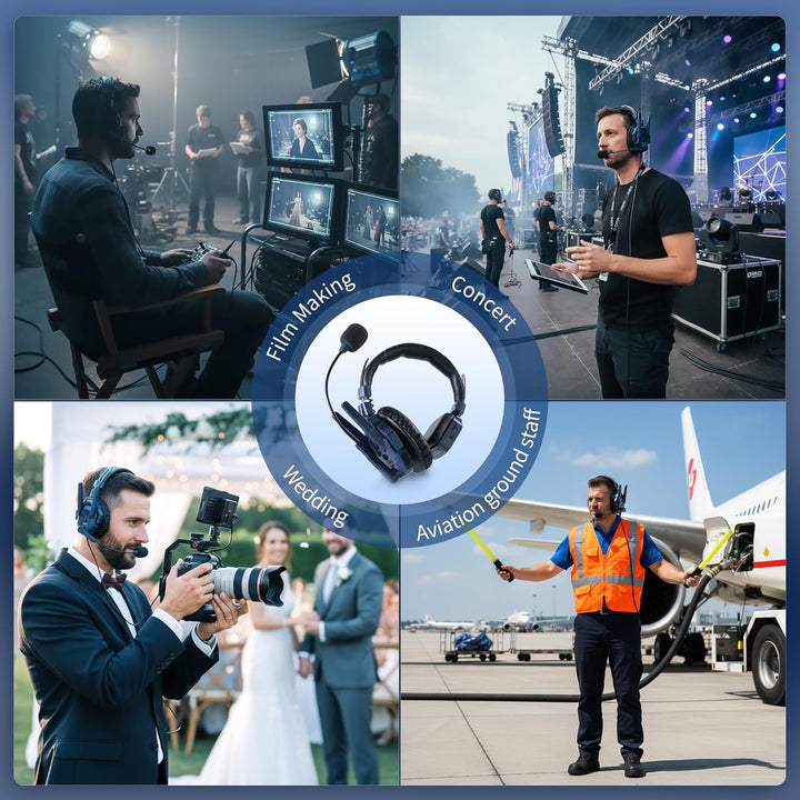 SYNCO Xtalk Master Wireless Intercom Headset System, 2,4 GHz Full-Duplex, 500 m Reichweite, Masterfr