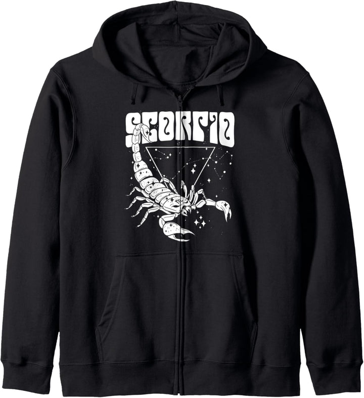 Blackcraft Sternzeichen Skorpionschädel Sexy Schwarze Hexe Kapuzenjacke