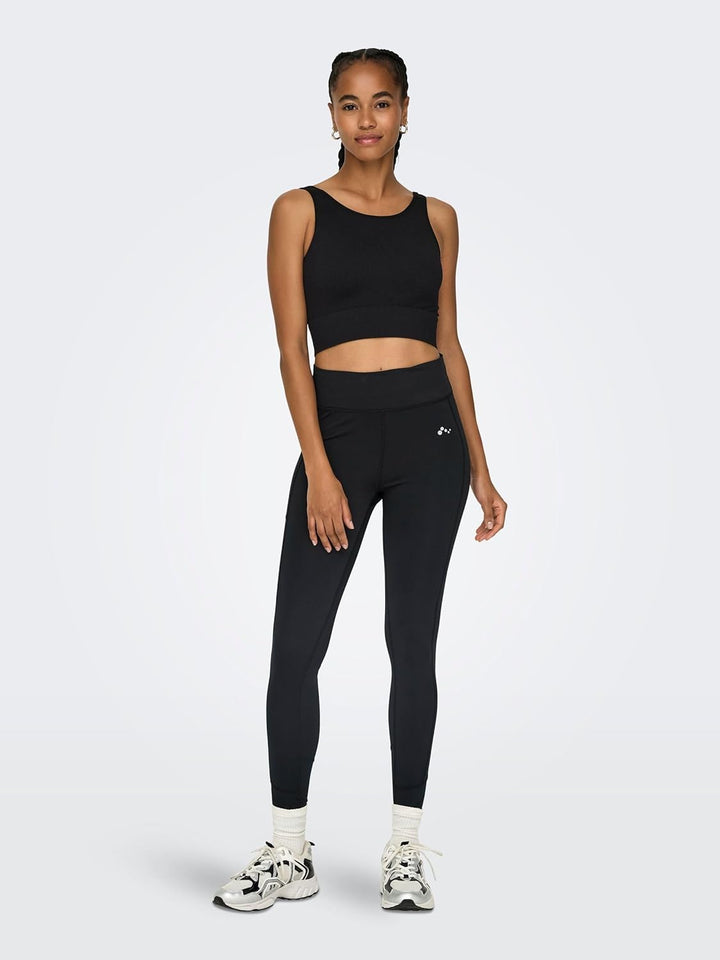 Only Play Female Sportleggings Enger Schnitt Hohe Taille Leggings XL Schwarz, XL Schwarz