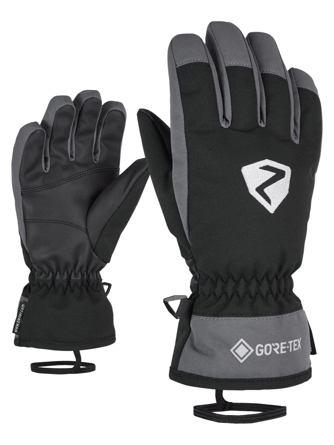 Ziener Kinder Larino Skihandschuhe 4 schwarz, magnetfarben, 4 schwarz, magnetfarben