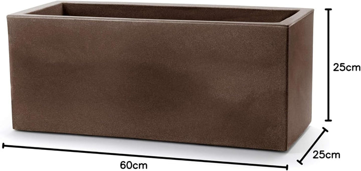 Teraplast Schio Kasten 60 cm Blumenkasten Bronze 60 cm Bronze, 60 cm Bronze
