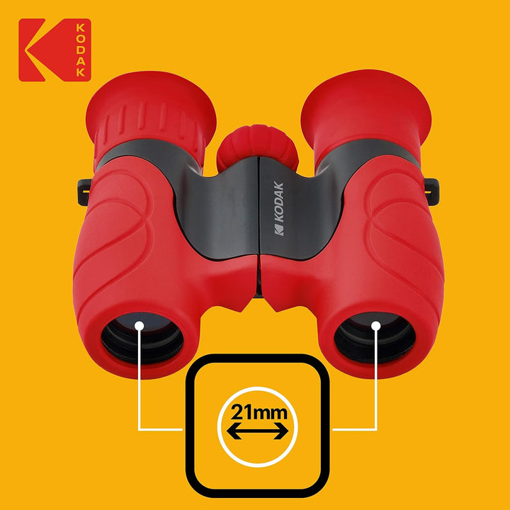 KODAK BCS100 Fernglas für Kinder, kompaktes Binokular für Kinder, weiches Radiergummi, 8-fache Vergr