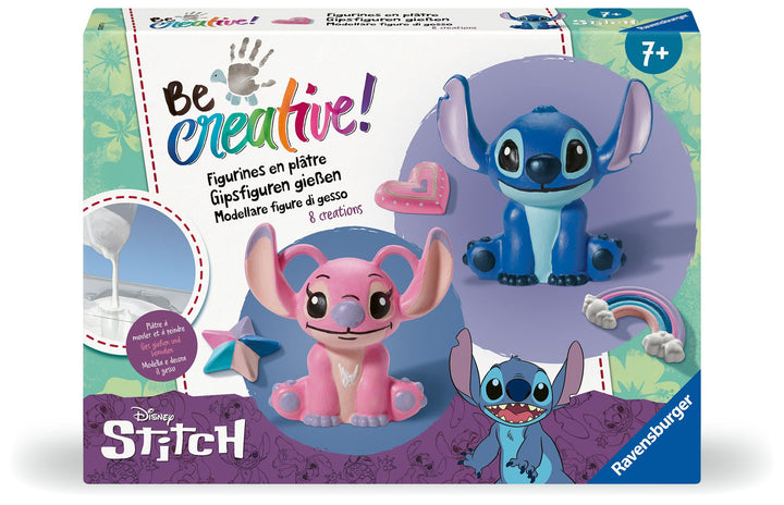 Ravensburger BeCreative Plaster Stitch - Bastelset für Kinder ab 7 Jahre, Gipsfiguren giessen und be