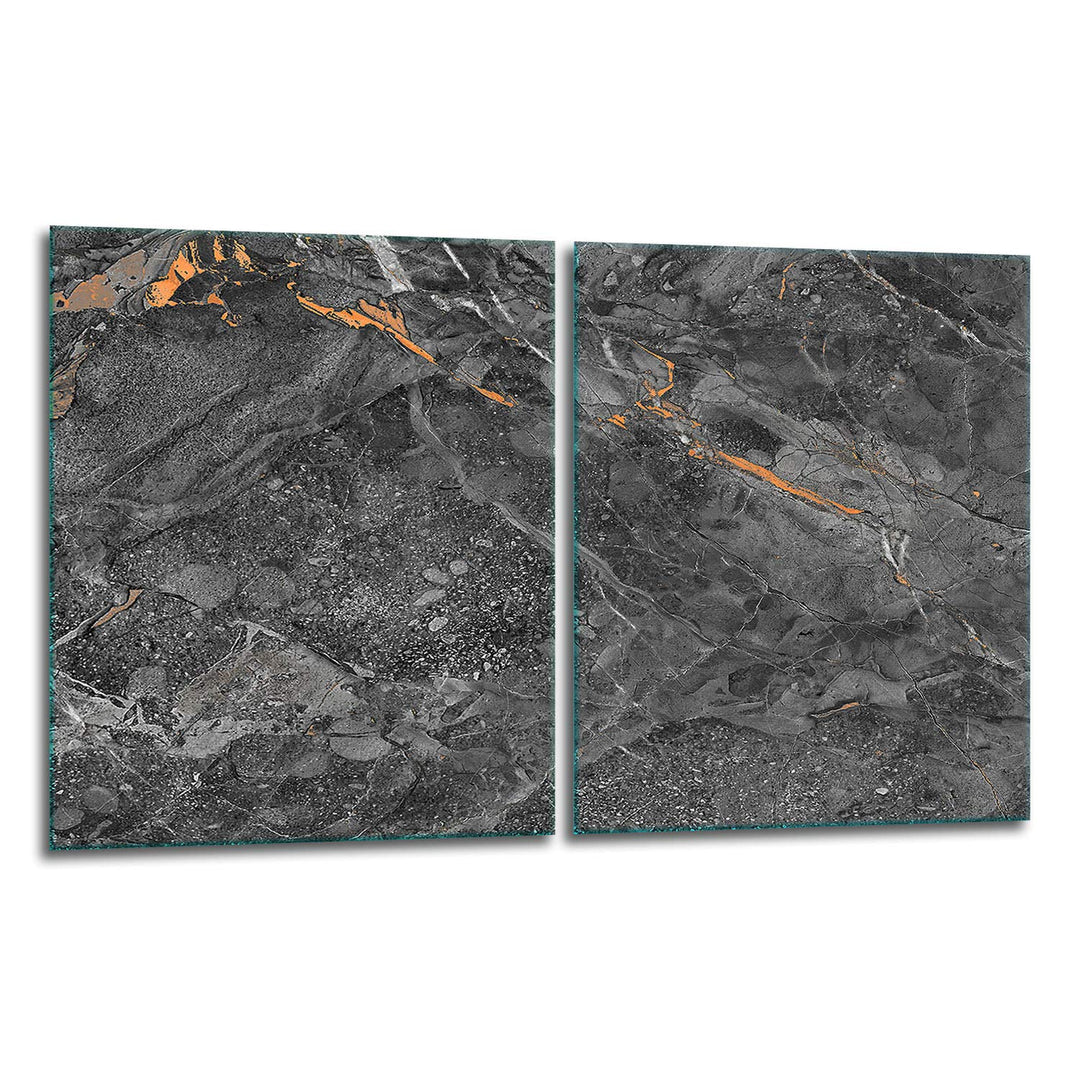 TMK ArtDeko Herdabdeckplatte 2 Teilig 40x52 cm - Spritzschutz Herdabdeckung – Herdschutz aus Sicherh