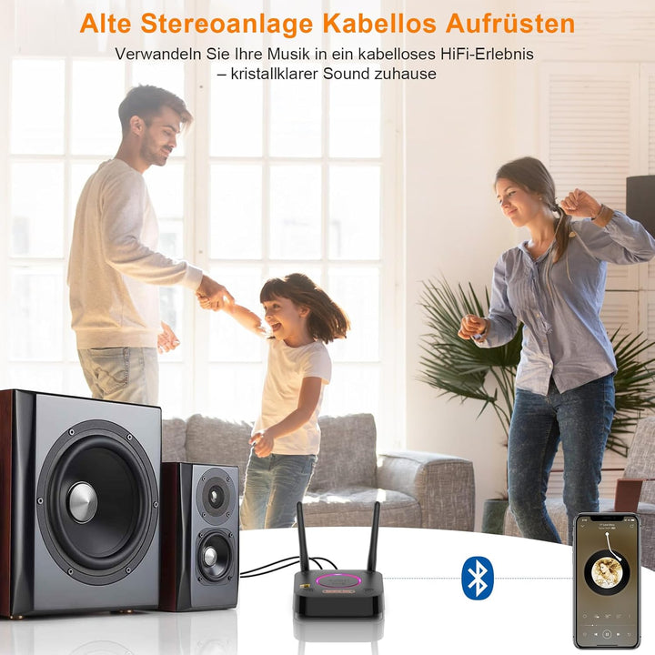 B06Ultra Bluetooth 5.2 Empfänger für LDAC Hi-Res Audio, HiFi Bluetooth Audio Adapter mit Audiophile