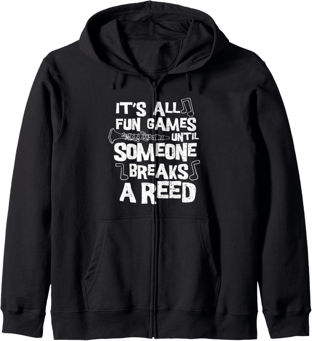 Klarinette: It's All Fun Games Someone B - Musiker Kapuzenjacke