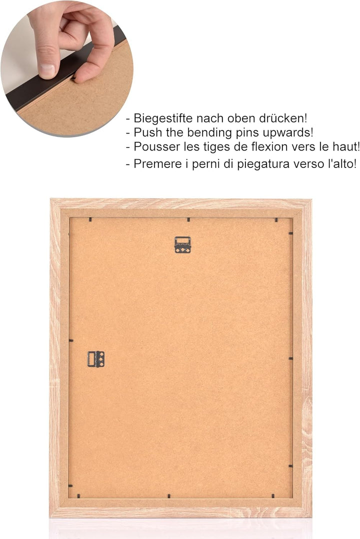 Stallmann Design Bilderrahmen 70x90 cm sonoma-eiche Holz mit Acrylglas Rahmen-Breite 40mm Posterrahm
