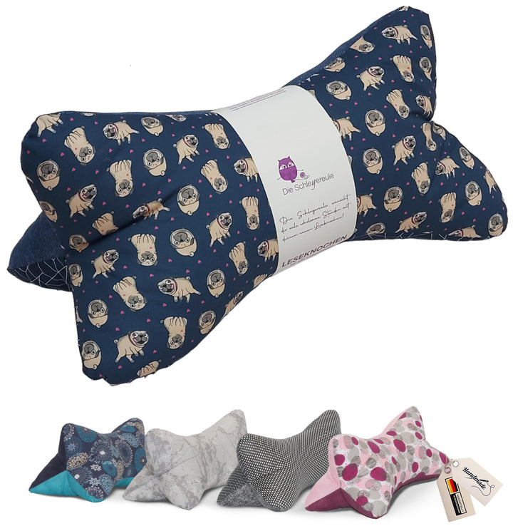 Leseknochen Kinder Nackenkissen Handmade in Deutschland, waschbar und ergonomisch, als Nackenrolle,