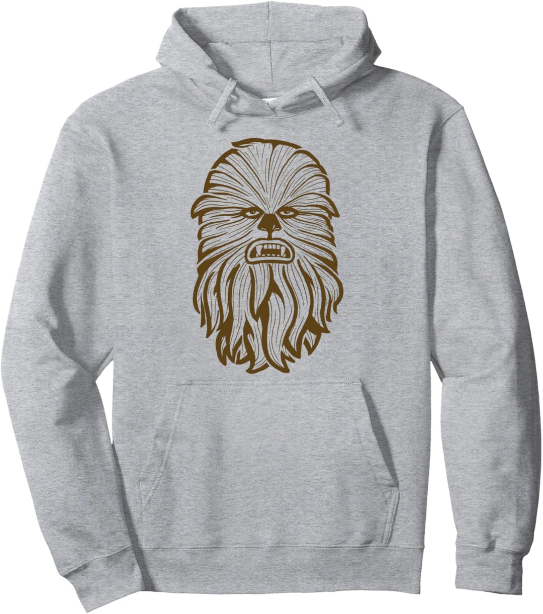 Star Wars Chewie Simple Outlined Poster Pullover Hoodie