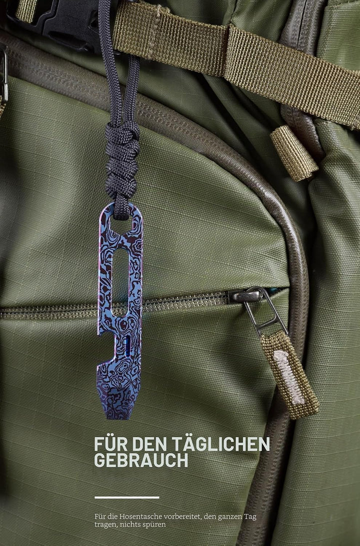 KEEPO LINK Titan Pry Bar mit Flaschenöffner, Schraubenschlüssel &amp; Lineal | 4-in-1 EDC Multitool, Sch