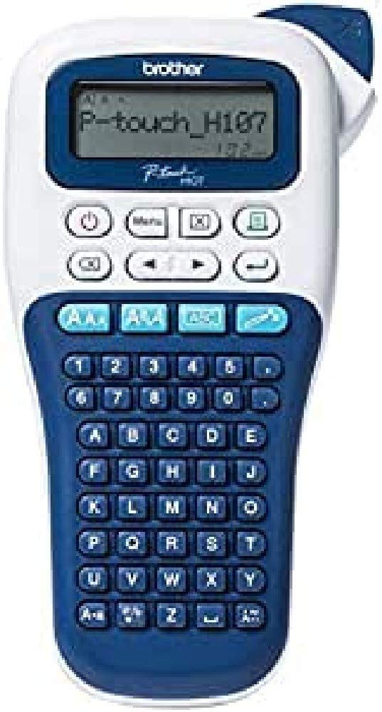 Brother PT-H107B tragbares Etikettiergerät für Zuhause und Büro P-Touch 107B Blu e Bianco, P-touch 1
