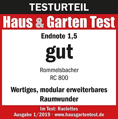 ROMMELSBACHER RC 800 Raclette-Grill fun for 4 (Tischgrill, für 4 Personen, erweiterbar, Parkdeck, Al