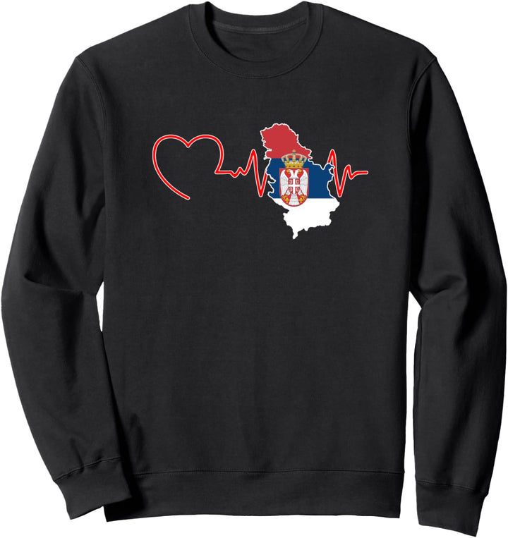 Serbien Herzschlag Serbische Flagge - Srbija Sweatshirt