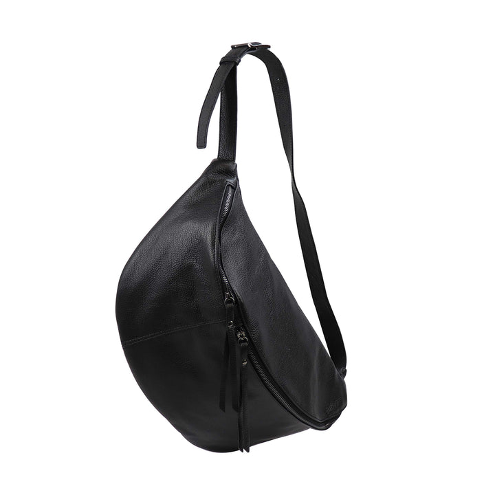 SH Leder echt Leder Damen Unisex Brusttasche für Festival Reise Gross Hüfttasche Crossbody Bag Fraue