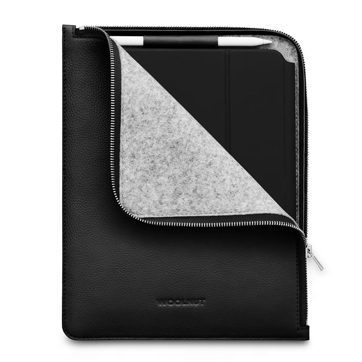 Woolnut Leder Folio Case Hülle Tasche für iPad Pro 11 Zoll und 10,9 Zoll iPad Air - Schwarz iPad Pro