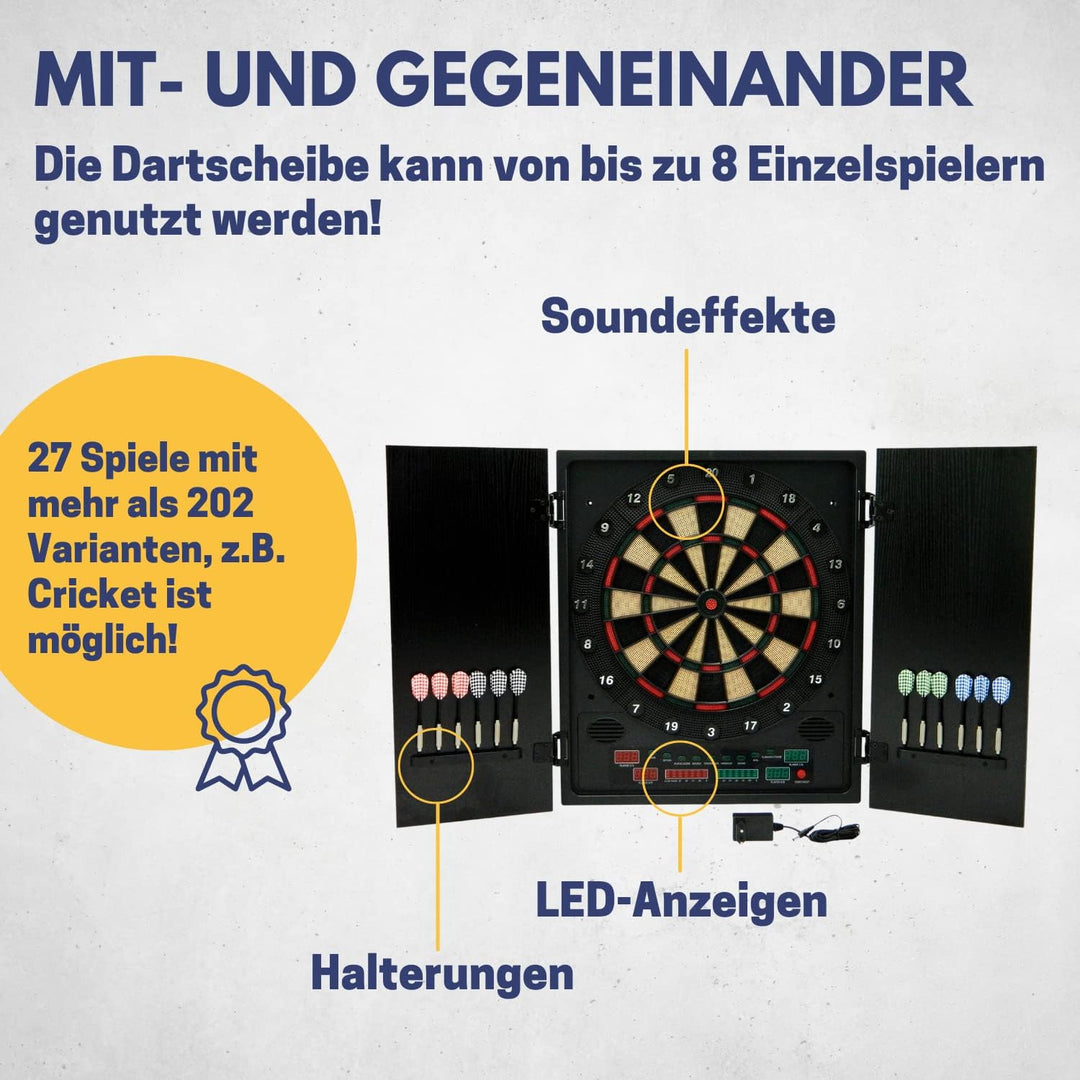 Best Sporting Dartscheibe elektronisch Glasgow I elektronische Dartscheibe mit LED-Anzeigen I E-Dart