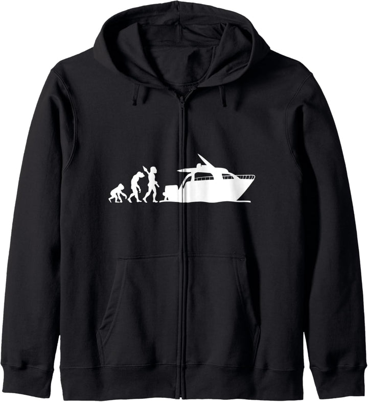 Yacht Boot Schiff Kapitän Motoryacht Evolution Fun Lustig Kapuzenjacke
