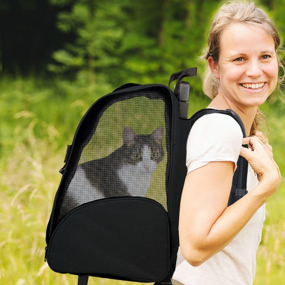 2IN1 Rucksack Trolley Hund Katze bis 15kg Transporttasche mit Rollen Hunderucksack Katzentrolley