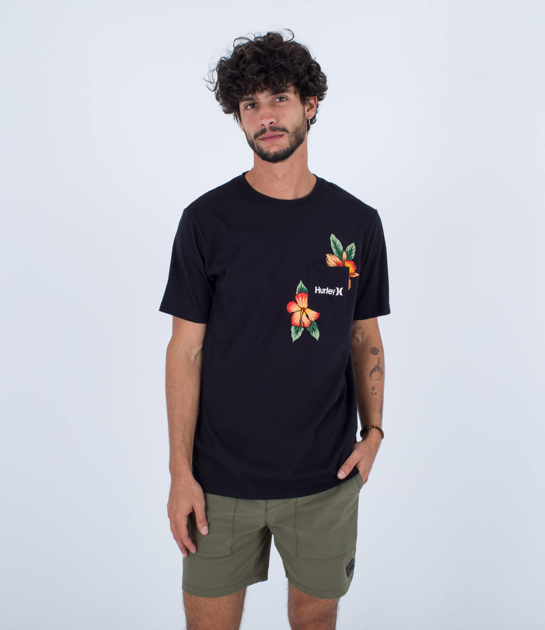 Hurley Herren Evd Halekulani Pkt S/S Tshirt XL Schwarz, XL Schwarz